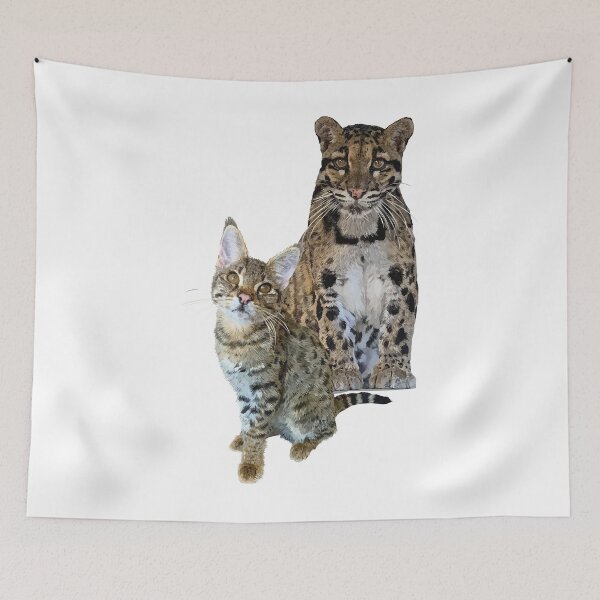 Item preview, Cat and clouded leopard designed and sold by obscurite.