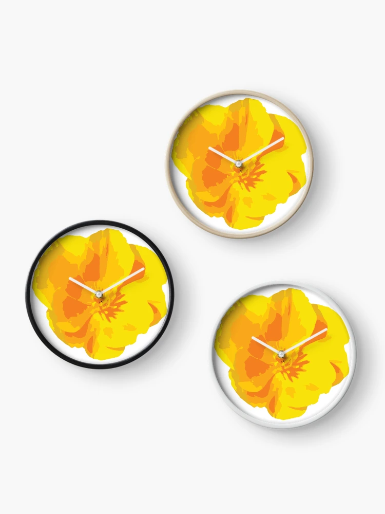 Thumbnail 3 of 4, Clock, Golden Poppy designed and sold by One-Raz.