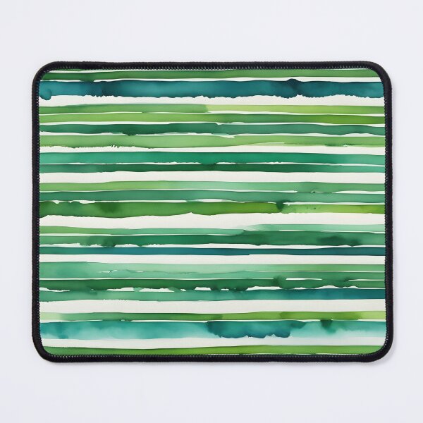 Item preview, Horizontal green watercolor stripes,minimalist striped pattern designed and sold by patterncrow.