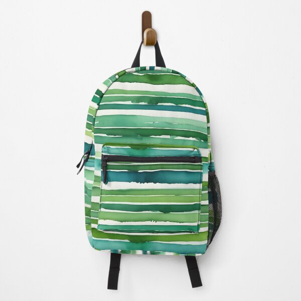 Item preview, Horizontal green watercolor stripes,minimalist striped pattern designed and sold by patterncrow.