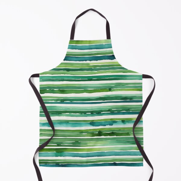 Item preview, Horizontal green watercolor stripes,minimalist striped pattern designed and sold by patterncrow.
