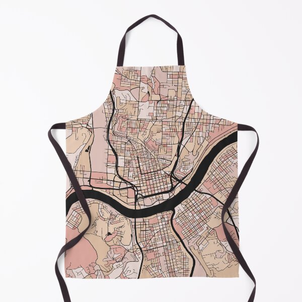 Item preview, Cincinnati Map Pattern in Soft Pink Pastels designed and sold by PatternMaps.