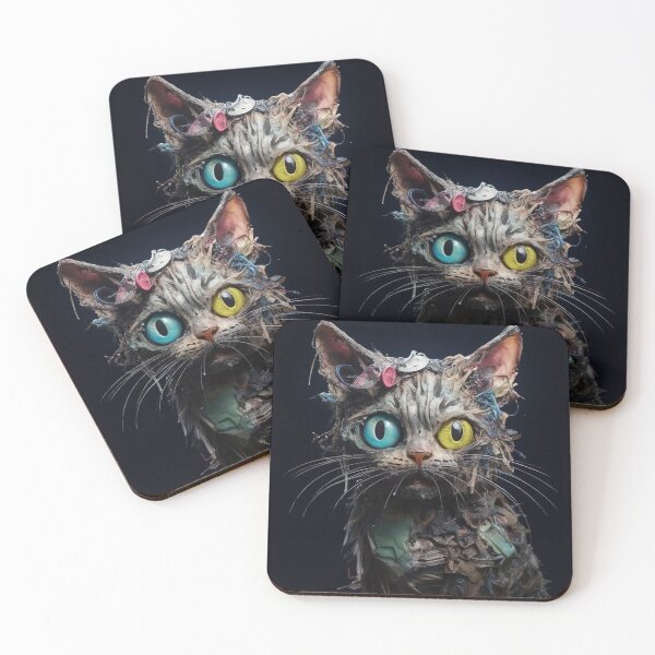 Item preview, A Cute Cat Made out of Garbage designed and sold by CosmicBlesedEye.