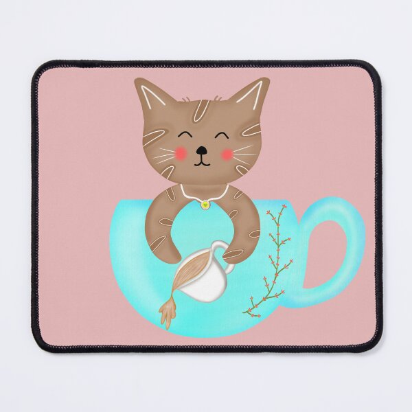 Item preview, Little cat with coffee cup. designed and sold by Onanong2531.