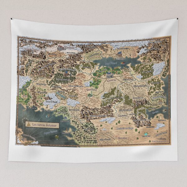 Item preview, Map of Zekainar lands designed and sold by hugegamebooks.