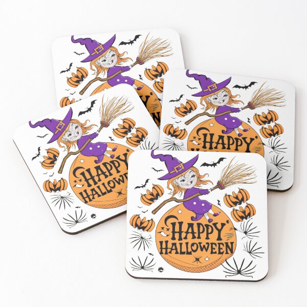 Item preview,  Cute Funny Spooky Halloween Witch on a Broom designed and sold by MorielleKC.