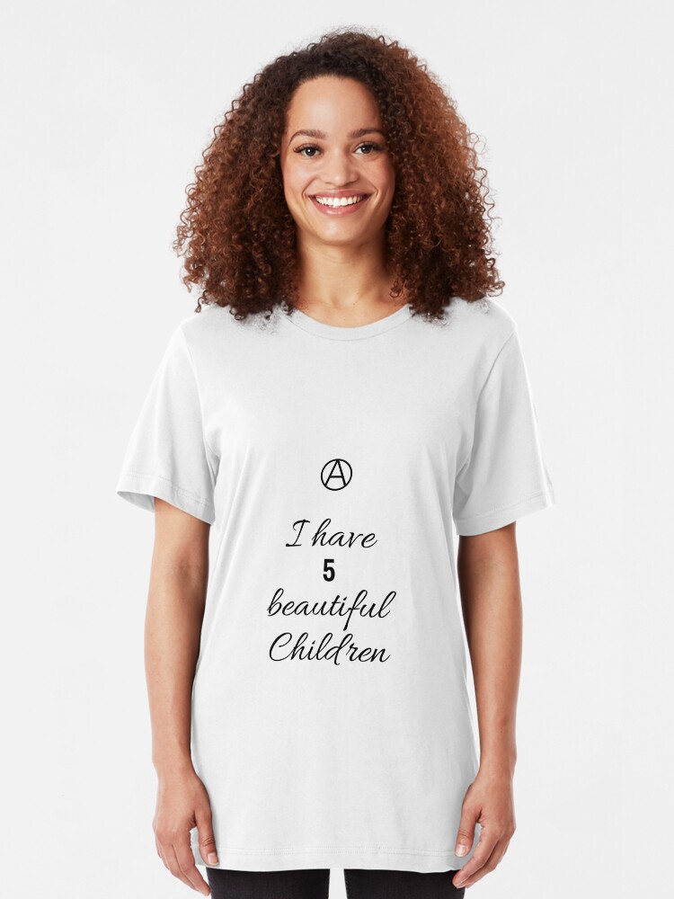 Alternate view of 5 Beautiful Children Slim Fit T-Shirt
