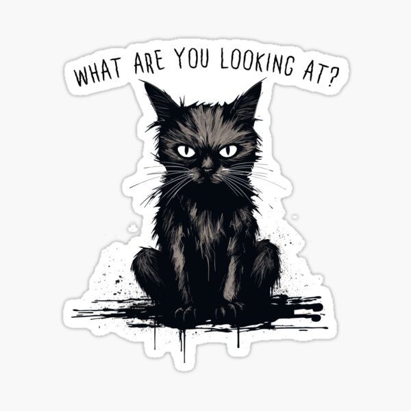 Item preview, Intense Stare: Black Cat's Question designed and sold by BNCH44.