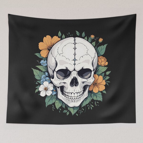 Item preview, Soft Gothic Floral Skull Art designed and sold by Cawaiico.