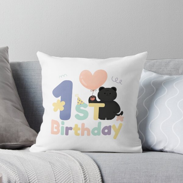 Item preview,  1st Birthday squad - cute kawaii baby cat balloon party designed and sold by TNwandesignart.