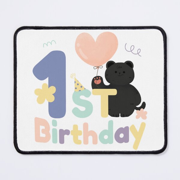 Item preview,  1st Birthday squad - cute kawaii baby cat balloon party designed and sold by TNwandesignart.