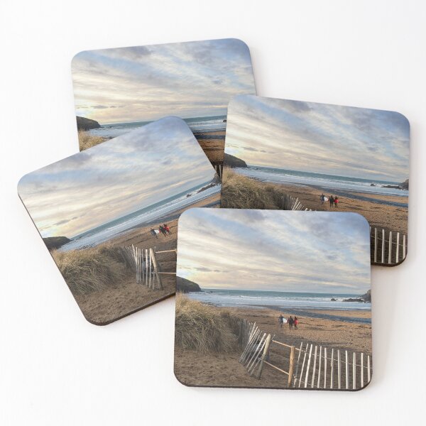 Item preview, Poldu  Cove, Cornwall sunset on a Cornish beaches designed and sold by kathleenjean.