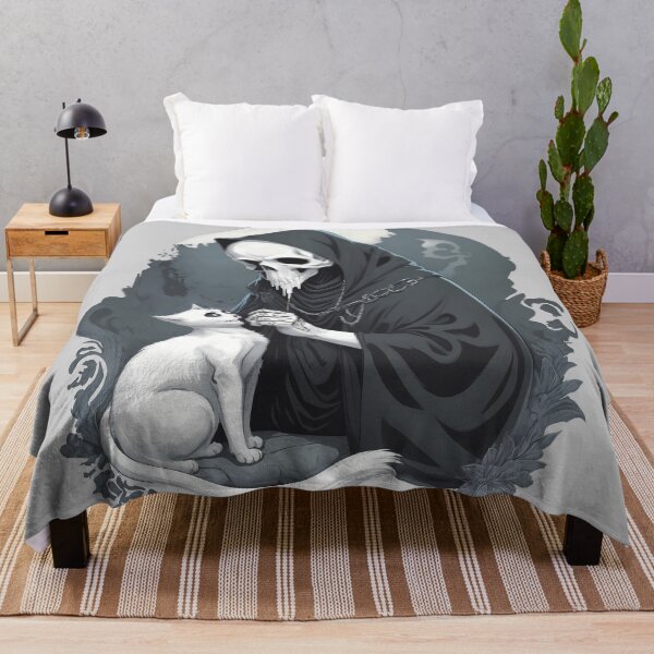 Item preview, Grim Reaper petting his cat. designed and sold by twisted-dot.