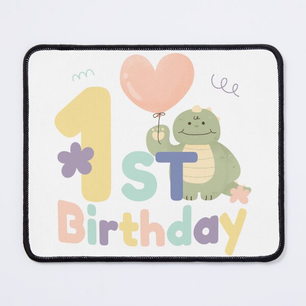 Item preview, 1st Birthday squad - cute kawaii baby dino balloon party designed and sold by TNwandesignart.