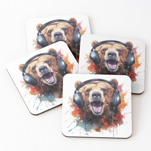 Item preview, Funny Bear listening to music designed and sold by PrzemekJAS.