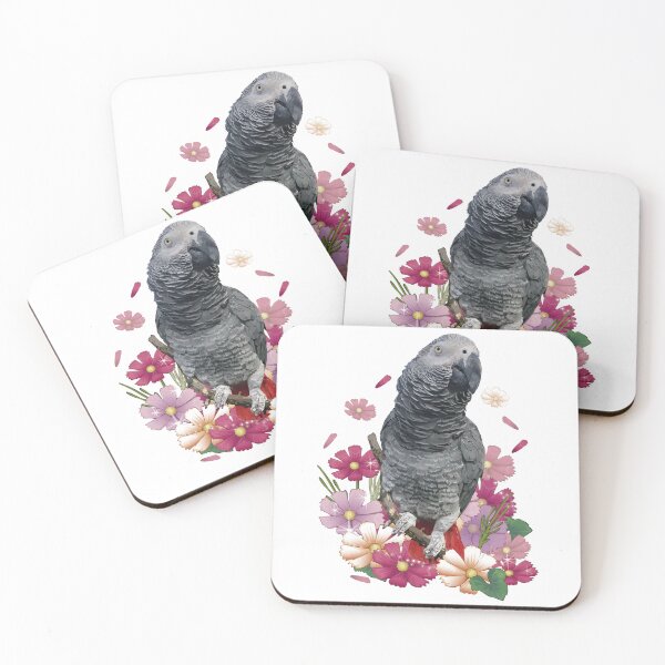 Item preview, gray parrot designed and sold by obscurite.