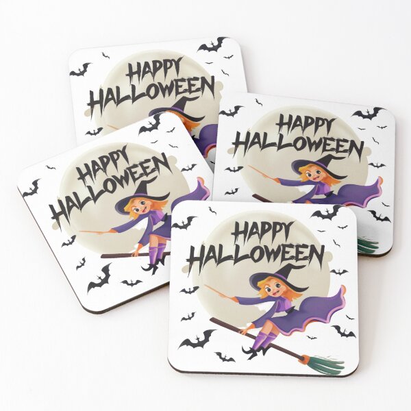 Item preview, Purple Cute Retro Happy Halloween Witch , Trick or Treat designed and sold by MorielleKC.
