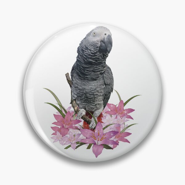 Item preview, gray parrot designed and sold by obscurite.