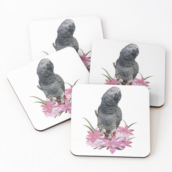 Item preview, gray parrot designed and sold by obscurite.