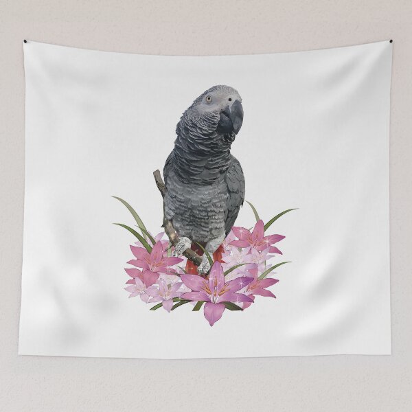 Item preview, gray parrot designed and sold by obscurite.