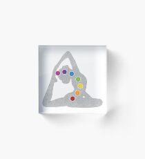 Yoga Pose Chakra Acrylic Block