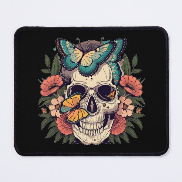 Item preview, Skull With Butterflies designed and sold by TrendyPalette.