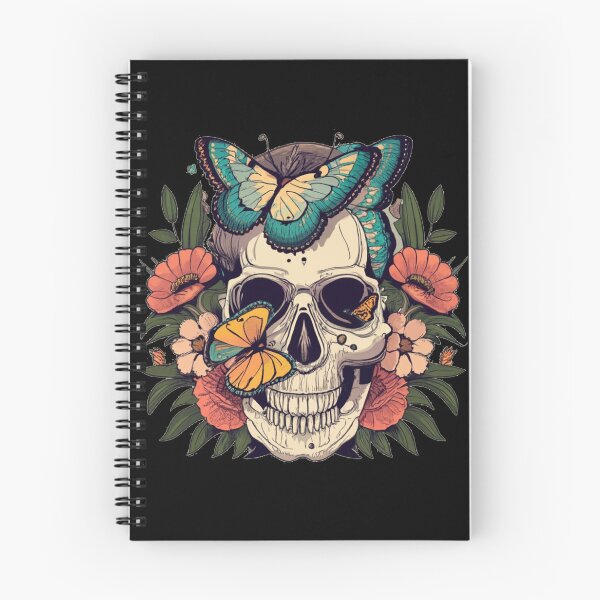 Item preview, Skull With Butterflies designed and sold by TrendyPalette.