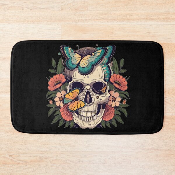 Item preview, Skull With Butterflies designed and sold by TrendyPalette.