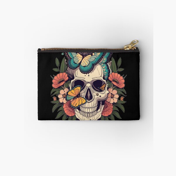 Item preview, Skull With Butterflies designed and sold by TrendyPalette.