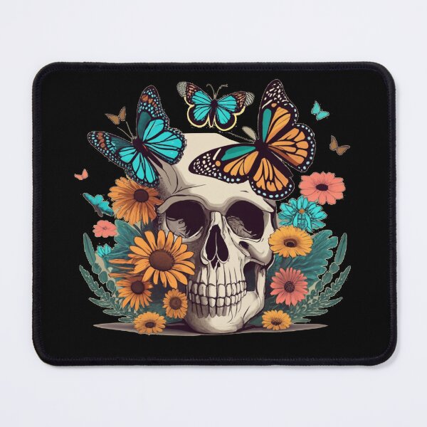 Item preview, Skull With Butterflies designed and sold by TrendyPalette.