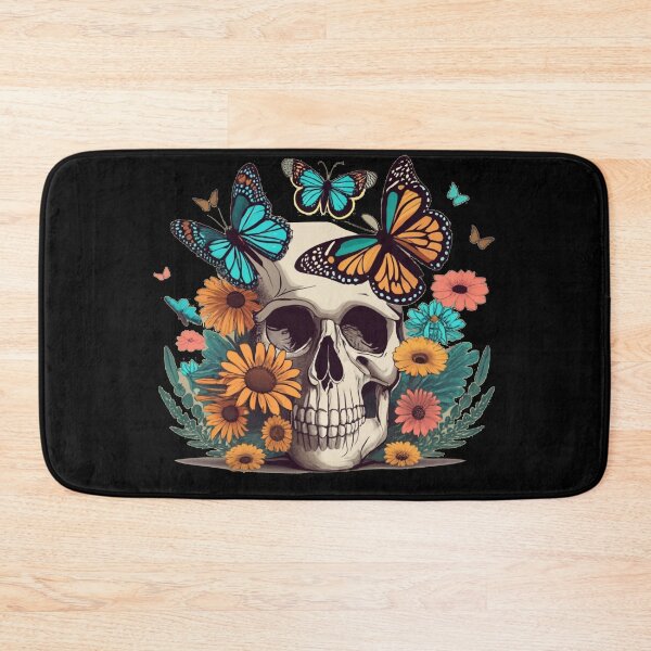 Item preview, Skull With Butterflies designed and sold by TrendyPalette.