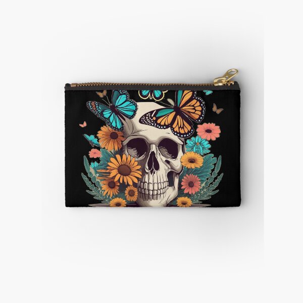 Item preview, Skull With Butterflies designed and sold by TrendyPalette.