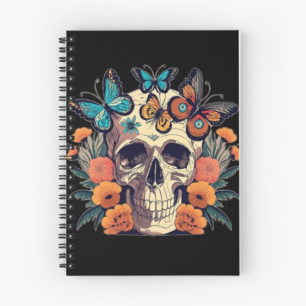 Item preview, Skull With Butterflies designed and sold by TrendyPalette.