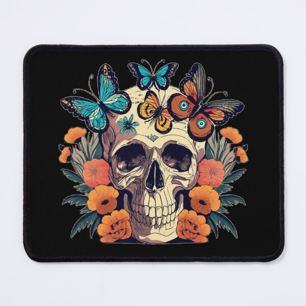 Item preview, Skull With Butterflies designed and sold by TrendyPalette.