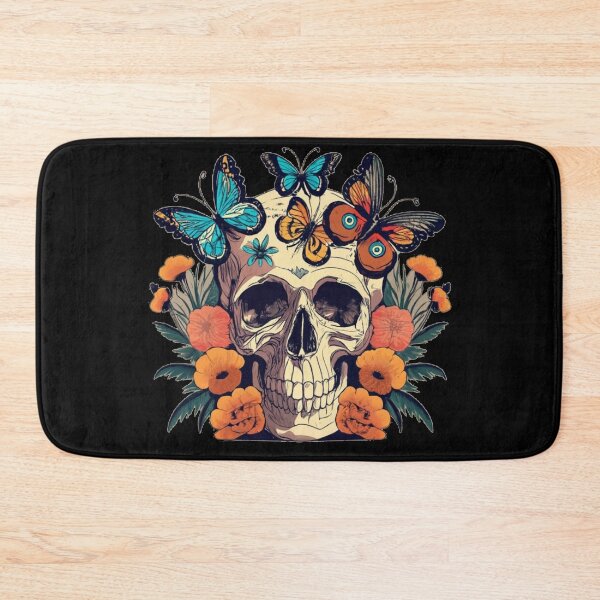 Item preview, Skull With Butterflies designed and sold by TrendyPalette.