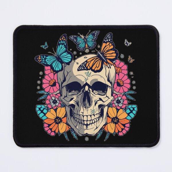 Item preview, Skull With Butterflies designed and sold by TrendyPalette.