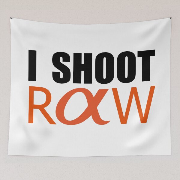 Item preview, I Shoot Raw logo design for Sony Alpha T-Shirt. designed and sold by athurbubble.