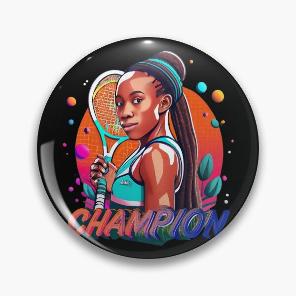 Item preview, COCO GAUFF. Campeona de Tenis USA OPEN torneo mundial. Joven deportista designed and sold by BRINDELEGARD.