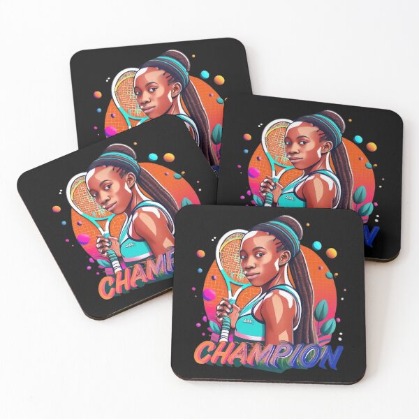Item preview, COCO GAUFF. Campeona de Tenis USA OPEN torneo mundial. Joven deportista designed and sold by BRINDELEGARD.