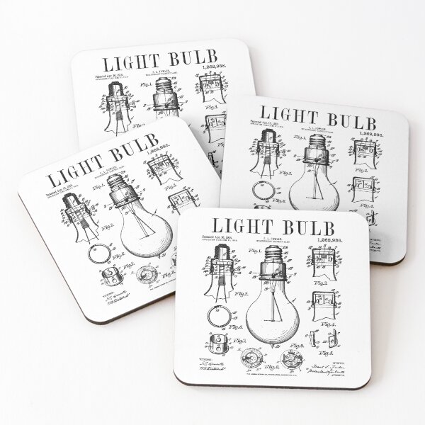 Item preview, Light Bulb Electrician Bright Idea Vintage Patent Print designed and sold by GrandeDuc.