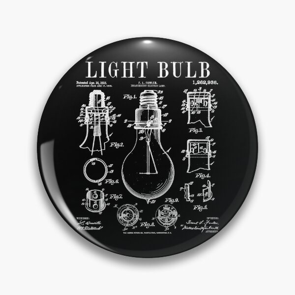 Item preview, Light Bulb Electrician Bright Idea Vintage Patent Print designed and sold by GrandeDuc.