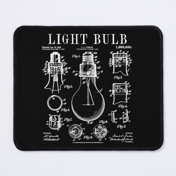 Item preview, Light Bulb Electrician Bright Idea Vintage Patent Print designed and sold by GrandeDuc.