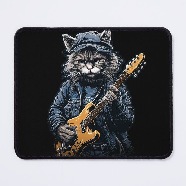 Item preview, Rock n Roll Cat Playing Guitar designed and sold by MyMagicalPlace.