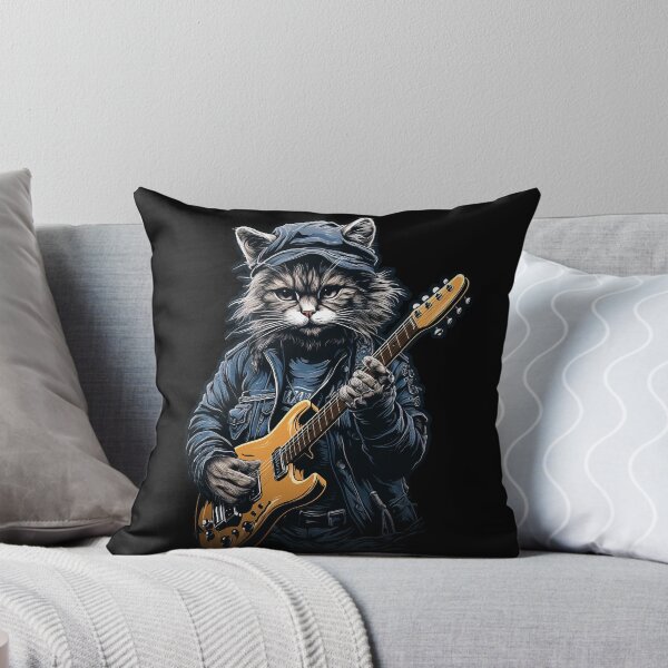 Item preview, Rock n Roll Cat Playing Guitar designed and sold by MyMagicalPlace.