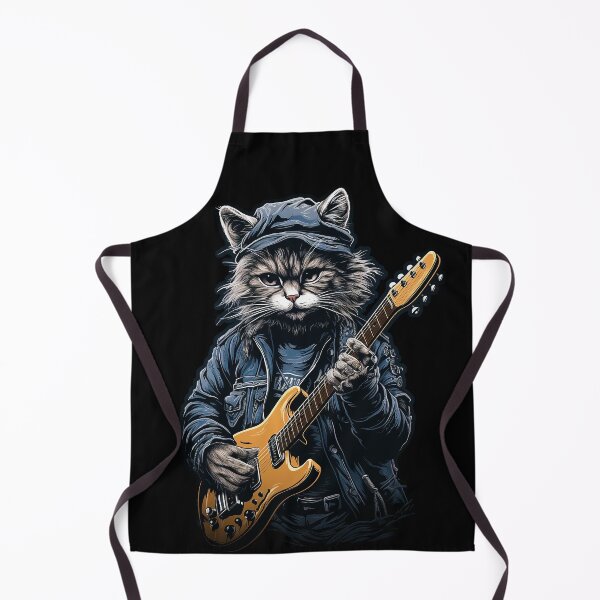 Item preview, Rock n Roll Cat Playing Guitar designed and sold by MyMagicalPlace.