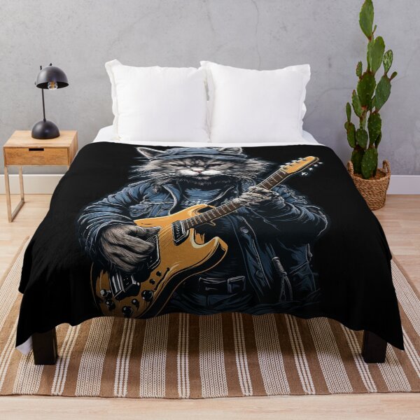 Item preview, Rock n Roll Cat Playing Guitar designed and sold by MyMagicalPlace.