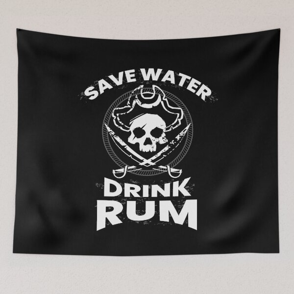 Item preview, Save Water Drink Rum Pirates Buccaneers designed and sold by MooonTees.