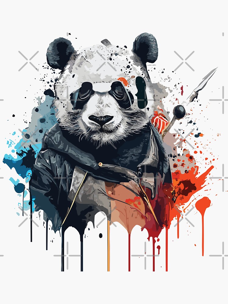 Sticker for Sale mit Cooles Graffiti-Panda-Design von limos