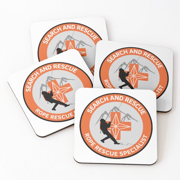 Item preview, Rope Rescue Search and Rescue Unit Badge / Patch [Safety - SAR Orange] designed and sold by TheContactor.