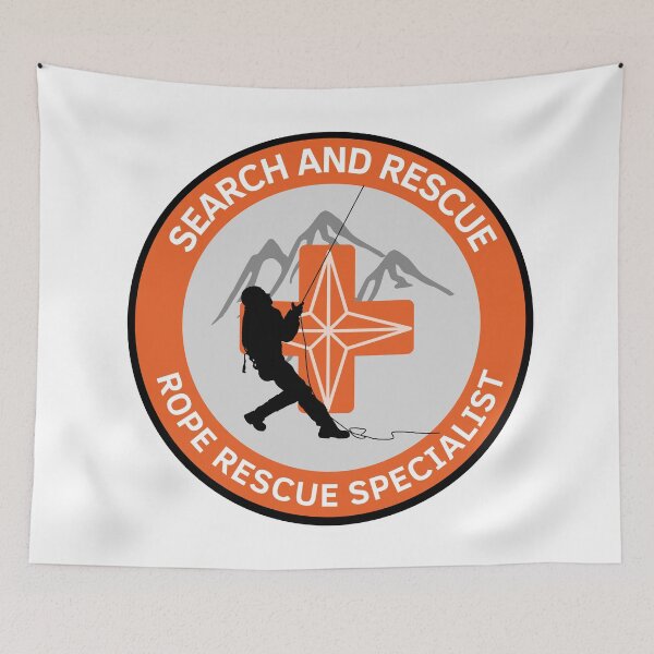Item preview, Rope Rescue Search and Rescue Unit Badge / Patch [Safety - SAR Orange] designed and sold by TheContactor.